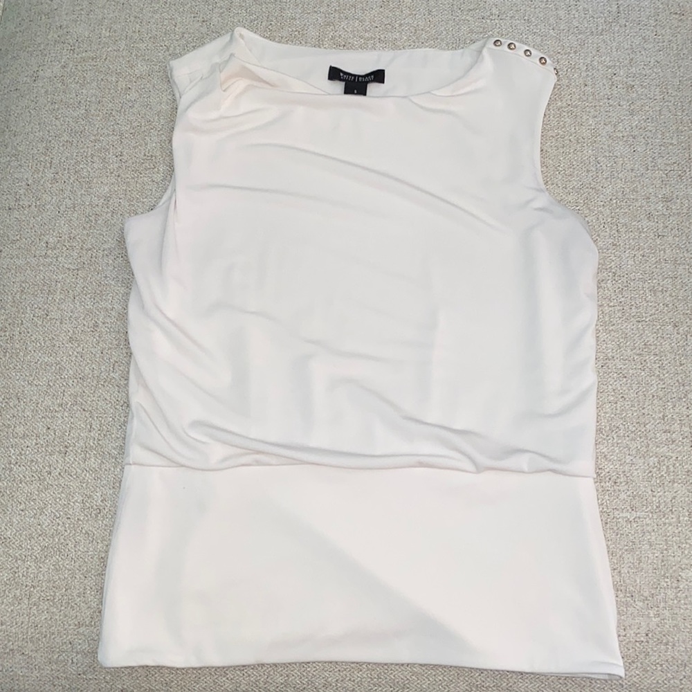 White House Black Market Cream Shell- S